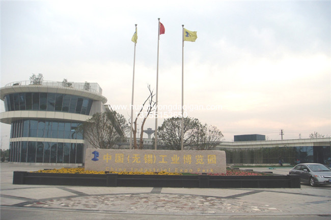 中國（無錫）工業(yè)博覽園旗桿13米上口徑80mm，下口徑180mm 304mm 3.0mm